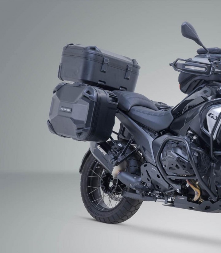 Pack Maletas Laterales + Baúl DUSC XL 55 L + Soportes BMW R 1300 GS (23-24), R 1300 GS Option 719 Biscaya (25) SW-MOTECH ADV.07.