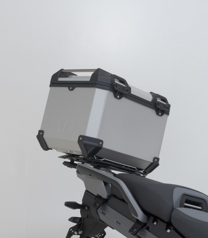 Pack Maletas Laterales + Baúl 38 L TRAX ADV en Plateado + Soportes BMW R 1300 GS Adventure (24) SW-MOTECH ADV.07.976.75100/S