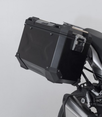 Pack Maletas Laterales + Baúl 38 L TRAX ADV en Negro + Soportes Kawasaki Versys 1000 (18), Versys 1100 (24) SW-MOTECH ADV.08.922