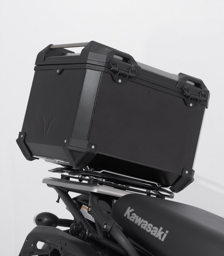 Pack Maletas Laterales + Baúl 38 L TRAX ADV en Negro + Soportes Kawasaki KLR 650 (22) / S (23) SW-MOTECH ADV.08.990.75000/B