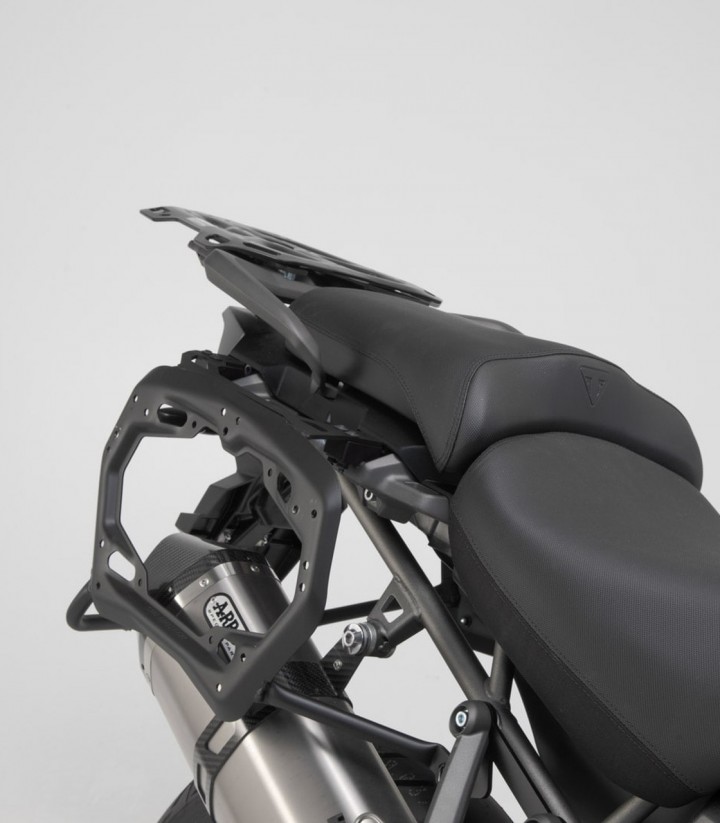 Set Seitenkoffer + Topcase 38 L TRAX ADV in Schwarz + Träger Triumph Tiger 1200 (17), Tiger Explorer (11-15) SW-MOTECH ADV.11.90