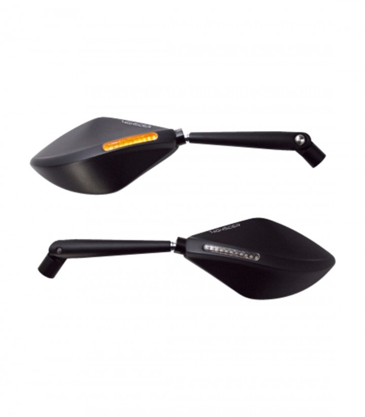 Verkleidungsspiegel Highsider Torezzo mit LED-Blinkern in Schwarz