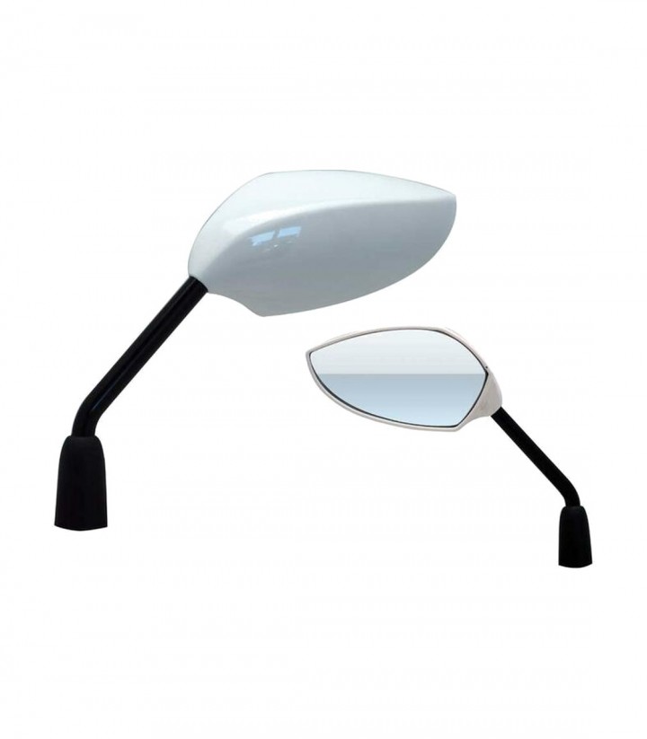 Lenkerspiegel Highsider + Adapter für Ref RT7 in Weiß
