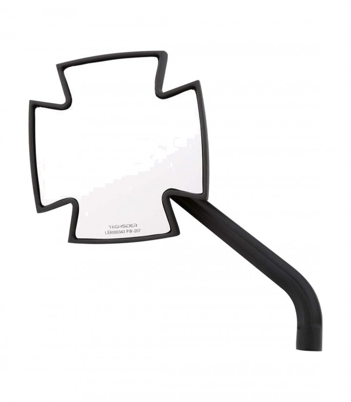 Retrovisores de Manillar Highsider Iron Cross en Negro