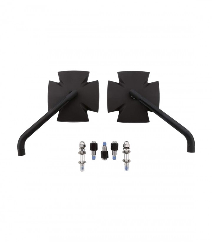 Retrovisores de Manillar Highsider Iron Cross en Negro