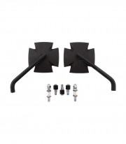 Retrovisores de Manillar Highsider Iron Cross en Negro