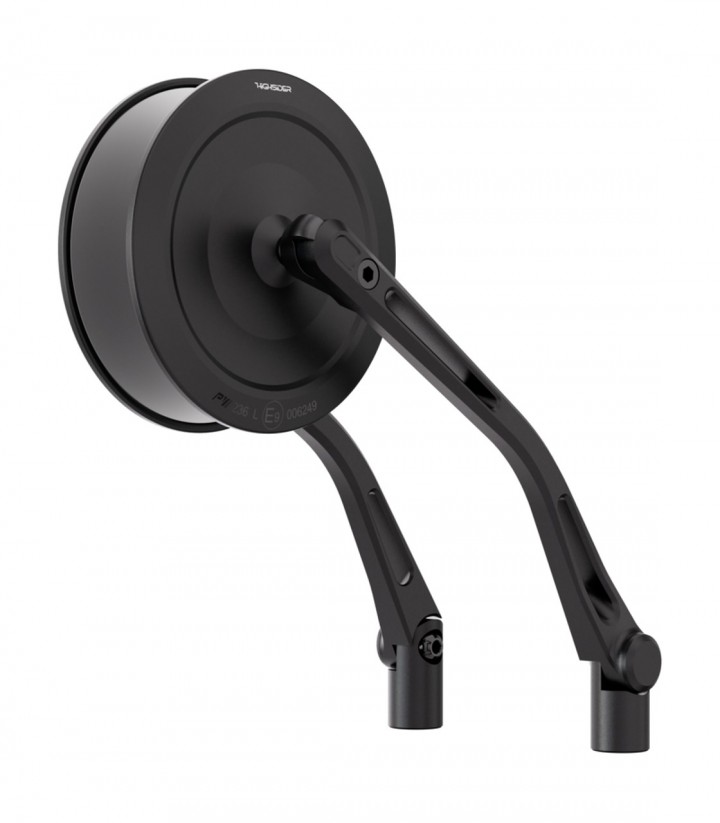 Retrovisores de Manillar Highsider Montana-Slim en Negro Mate