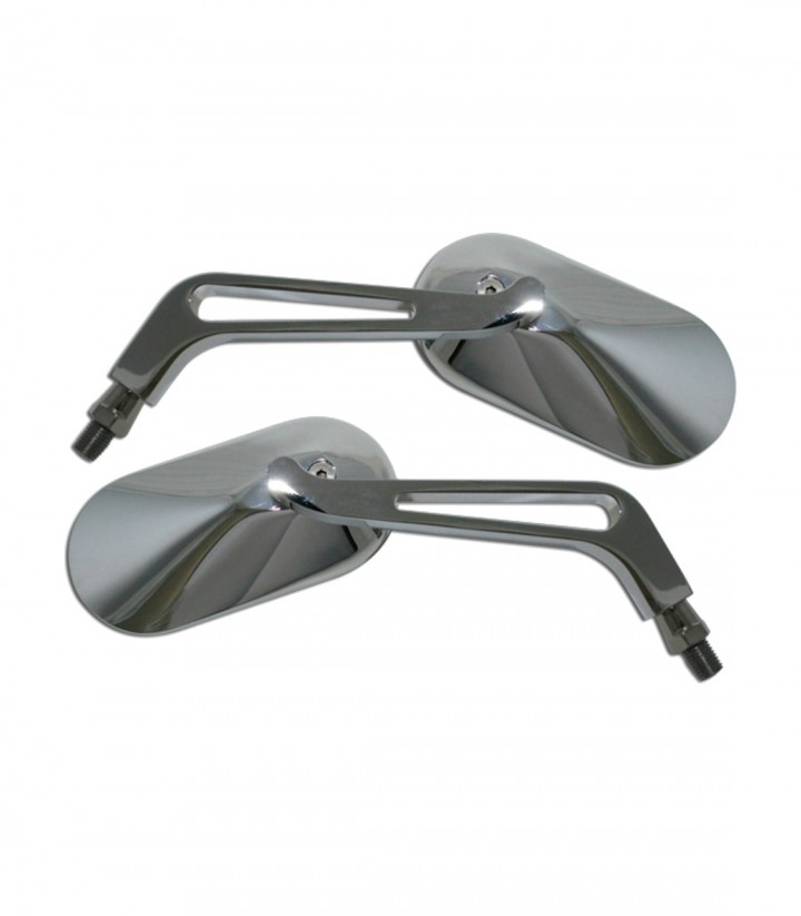 Retrovisores de Manillar Highsider Oval en Cromado