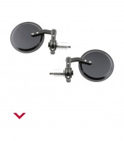 Highsider Handlebar Mirrors Round in Black