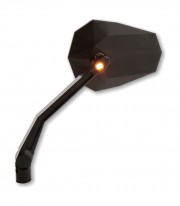 Retrovisores de Manillar Highsider Stealth-X2 con Intermitentes LED en Negro