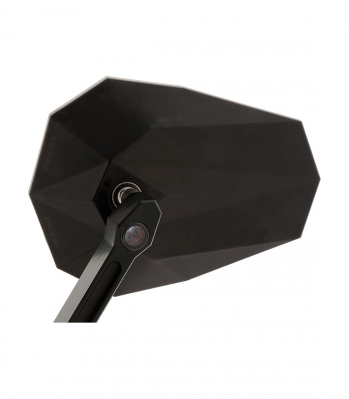 Retrovisores de Manillar Highsider Stealth-X2 con Intermitentes LED en Negro