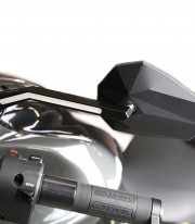 Highsider Handlebar Mirrors Stealth-X3 with LED Position Light in Black