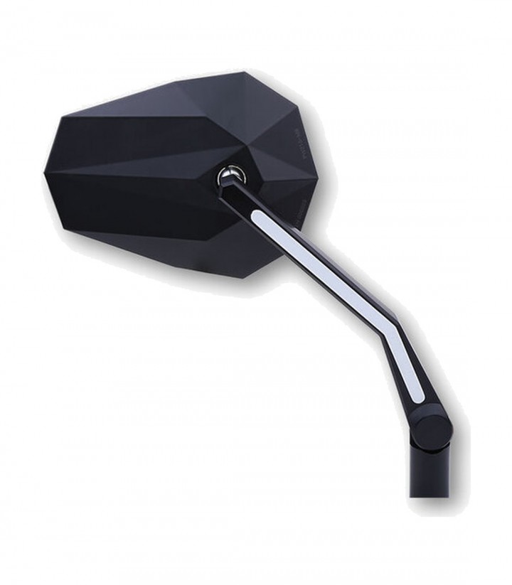 Retrovisores de Manillar Highsider Stealth-X3 con Luz de Posición LED en Negro