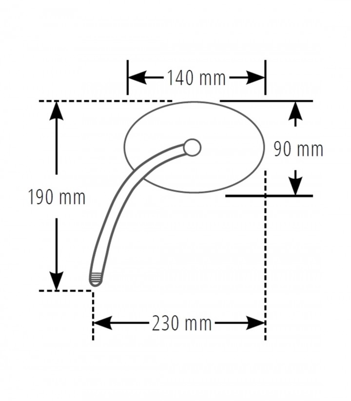 Retrovisores de Manillar Highsider Universal en Negro