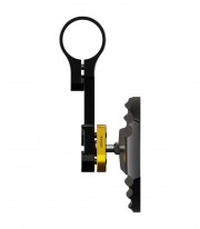 Highsider Handlebar Mirrors Wave in Black and Gold