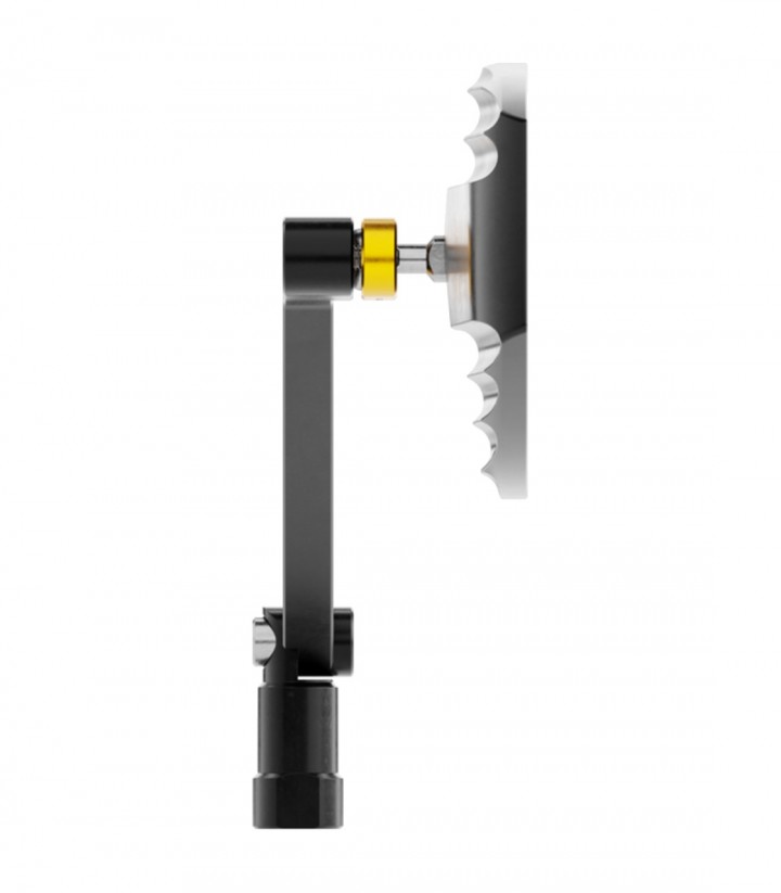 Lenkerspiegel Highsider Wave in Schwarz und Gold
