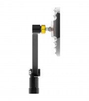 Highsider Handlebar Mirrors Wave in Black and Gold