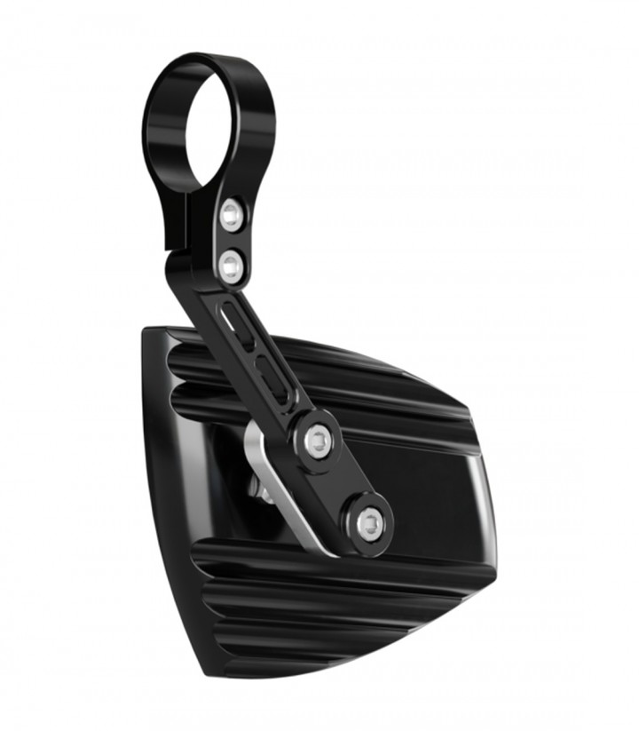 Retrovisores de Manillar Highsider Wave en Negro y Plata