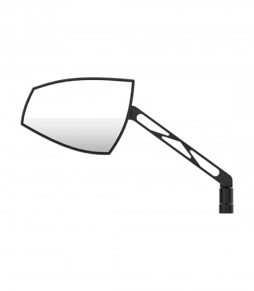 Highsider Handlebar Mirrors Wave in Black and Silver