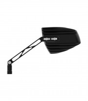 Retrovisores de Manillar Highsider Wave en Negro y Plata