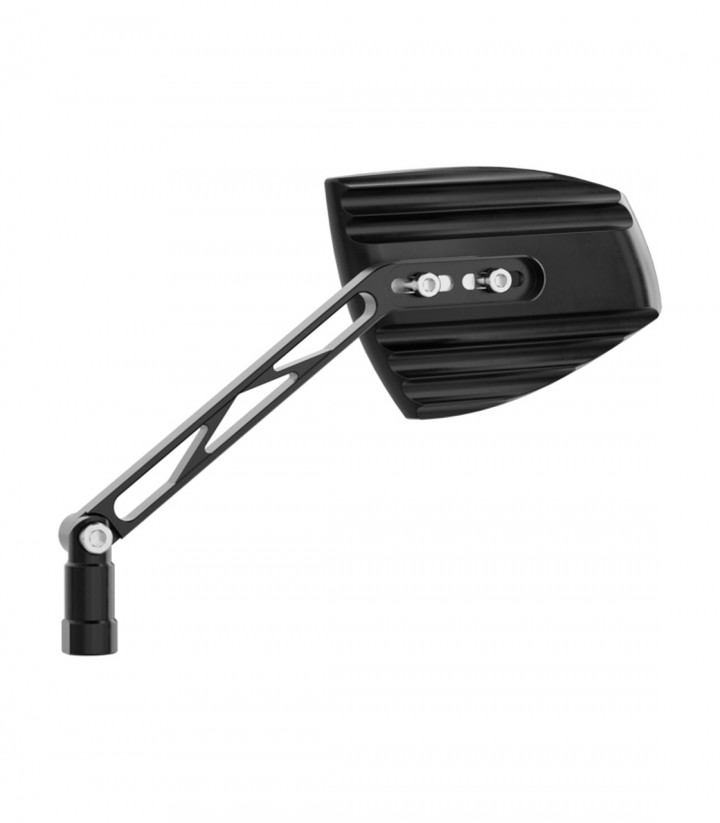 Retrovisores de Manillar Highsider Wave en Negro y Plata