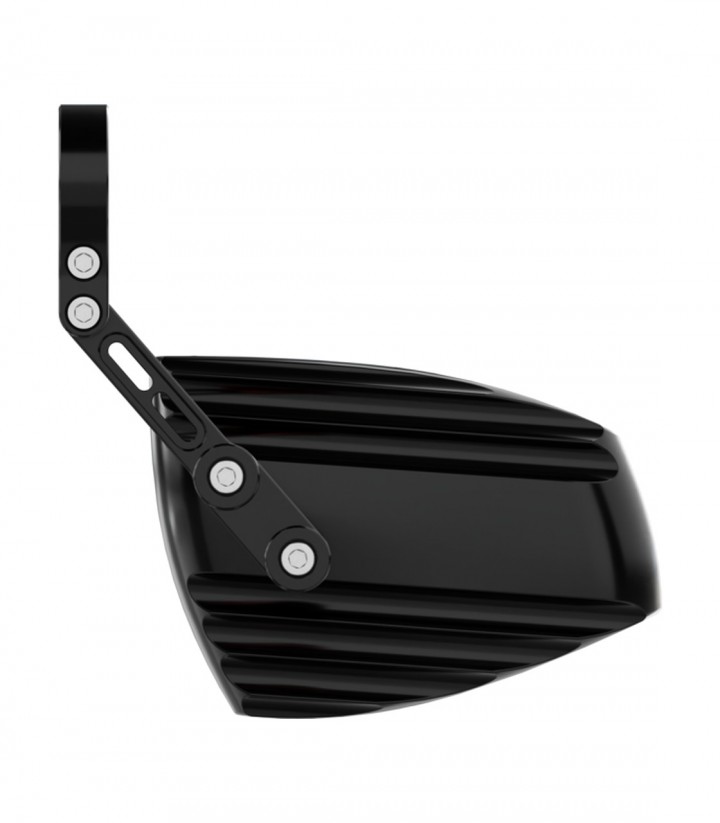 Retrovisores de Manillar Highsider Wave en Negro y Rojo