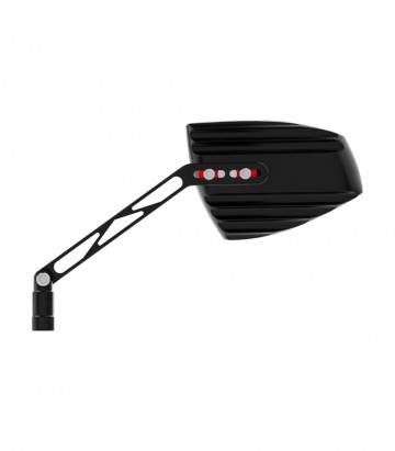 Highsider Handlebar Mirrors Wave in Black and Red