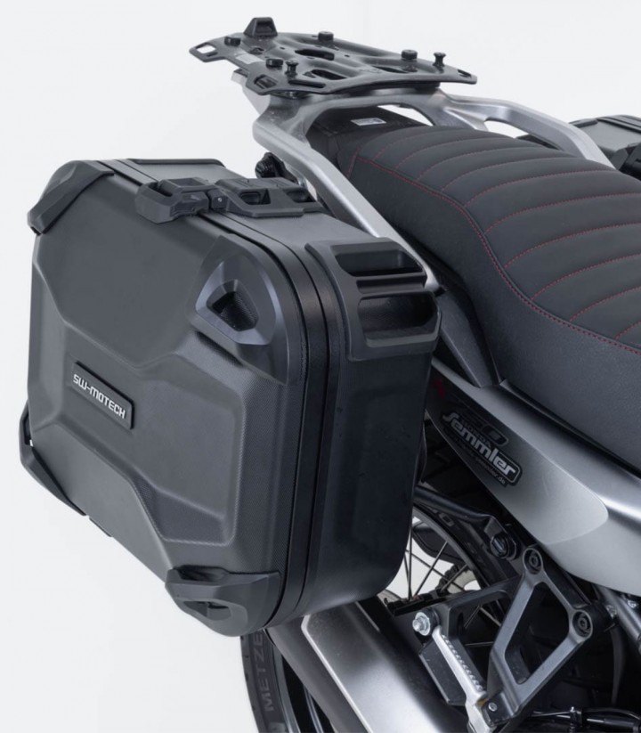 Seitenkoffer mit Träger DUSC Schwarz 33/33 L Honda XL750 Transalp (22-24) / E-Clutch (25) SW-MOTECH KFT.01.070.65001/B
