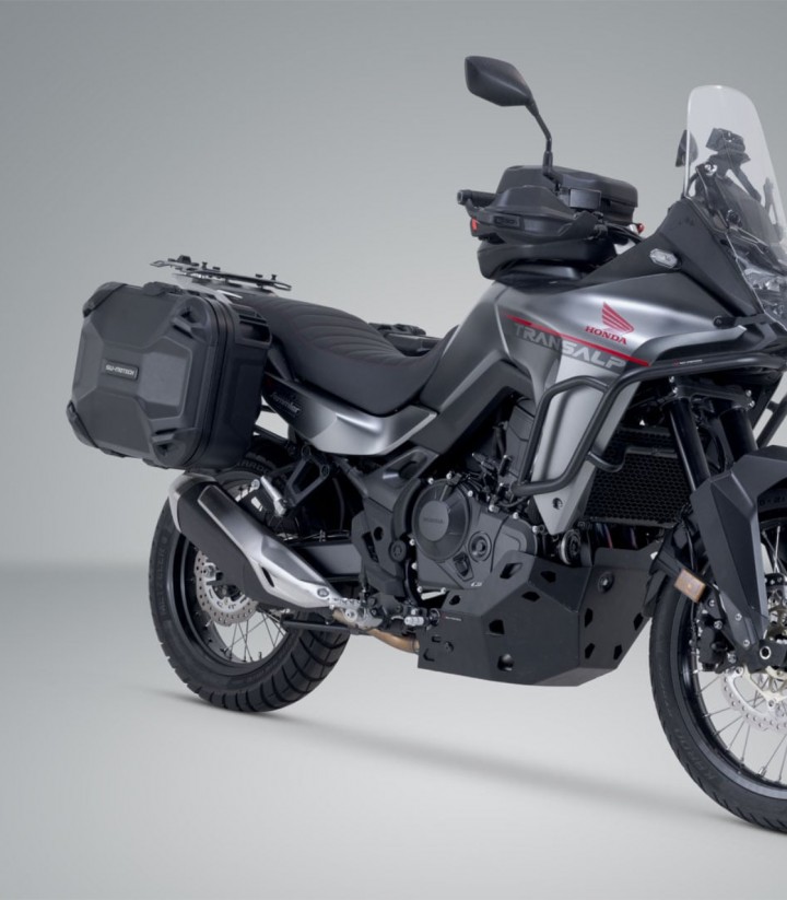 Seitenkoffer mit Träger DUSC Schwarz 33/33 L Honda XL750 Transalp (22-24) / E-Clutch (25) SW-MOTECH KFT.01.070.65001/B