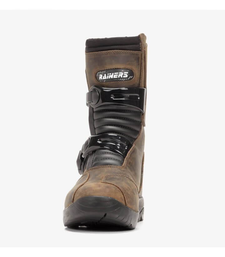 Botas de moto unisex Rainers Andes marrón ANDESMR