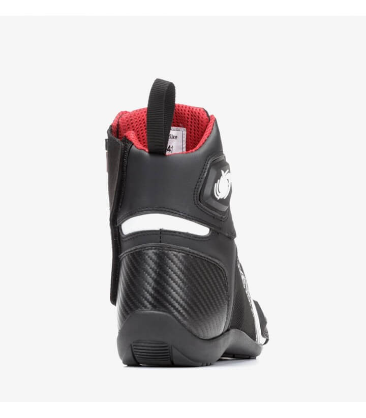 Botas de moto unisex Rainers Cooper blanco y negro COOPERN