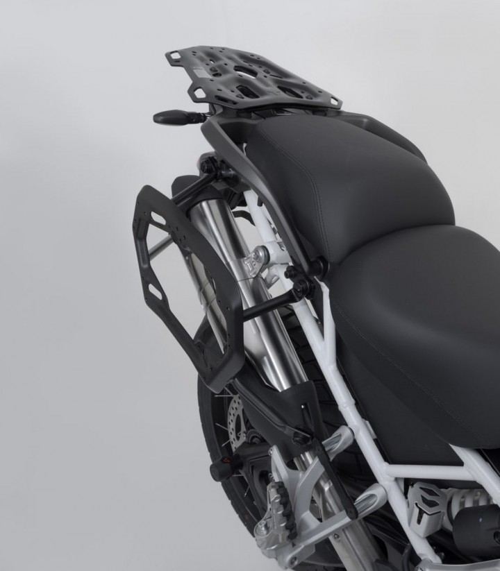 Pack Maletas Laterales + Baúl 38 L TRAX ADV en Plateado + Soportes Triumph Tiger 1200 GT/Rally Explorer (22) SW-MOTECH ADV.11.90