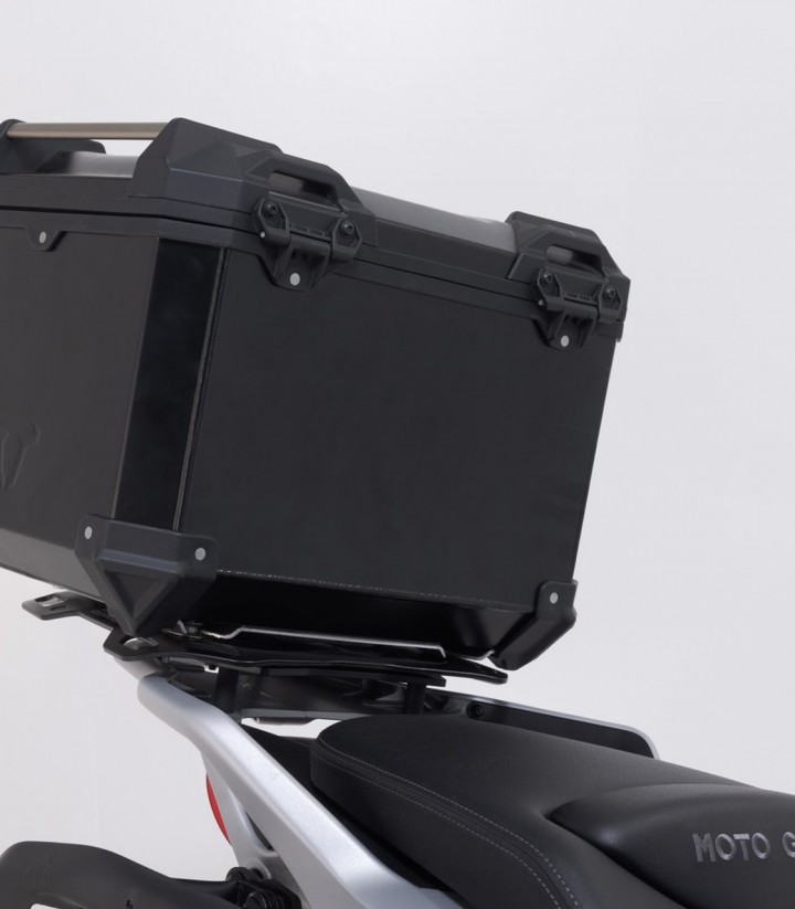 Pack Maletas Laterales + Baúl 38 L TRAX ADV en Negro + Soportes Moto Guzzi V85 TT (24) SW-MOTECH ADV.17.632.75000/B