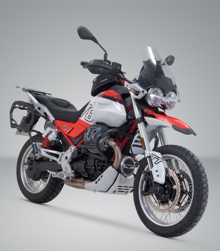 Pack Maletas Laterales + Baúl DUSC L 41 L + Soportes Moto Guzzi V85 TT (19-23) SW-MOTECH ADV.17.925.65000/B