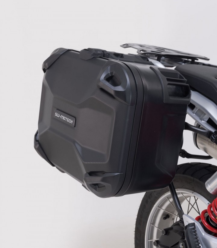 Pack Maletas Laterales + Baúl DUSC L 41 L + Soportes Moto Guzzi V85 TT (19-23) SW-MOTECH ADV.17.925.65000/B