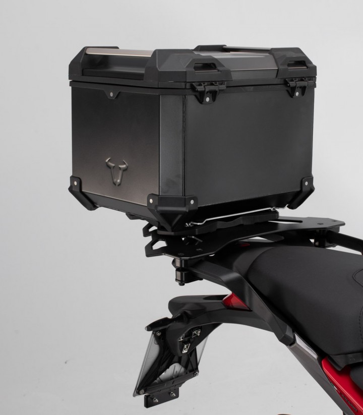 Pack Maletas Laterales + Baúl 38 L TRAX ADV en Negro + Soportes Ducati Multistrada 1200/1260 Enduro (16-21), 950 (16-18), V2 (21