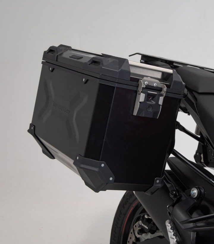 Set Seitenkoffer + Topcase 38 L TRAX ADV in Schwarz + Träger Ducati Multistrada 1200/1260 Enduro (16-21), 950 (16-18), V2 (21-24