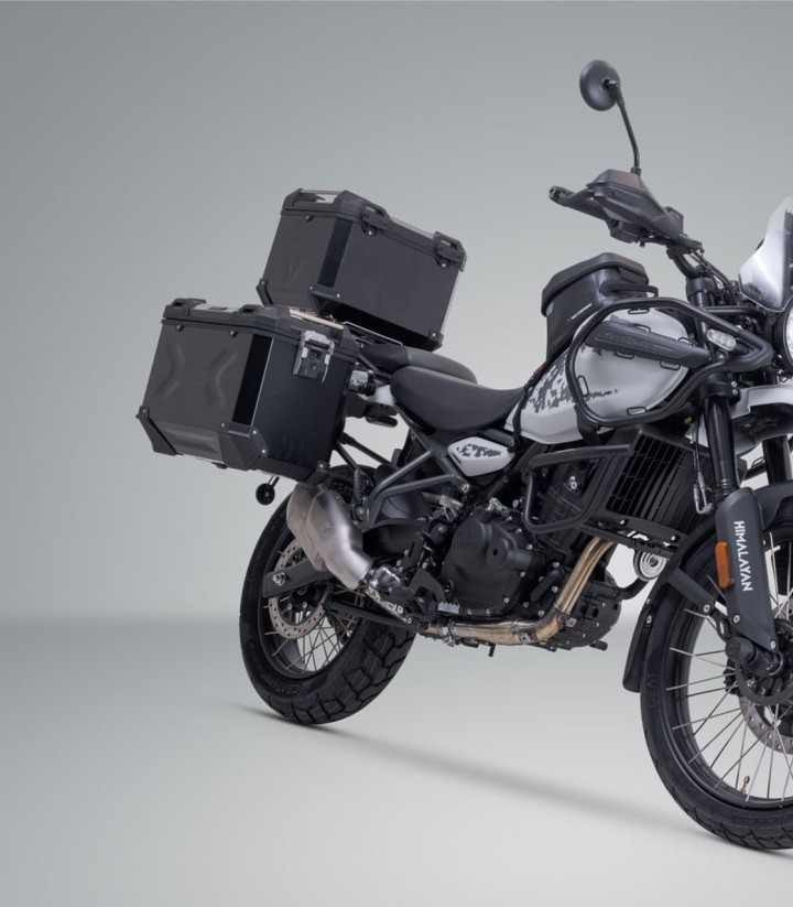 Pack Maletas Laterales + Baúl 38 L TRAX ADV en Negro + Soportes Royal Enfield Himalayan 450 (23) SW-MOTECH ADV.41.620.75000/B