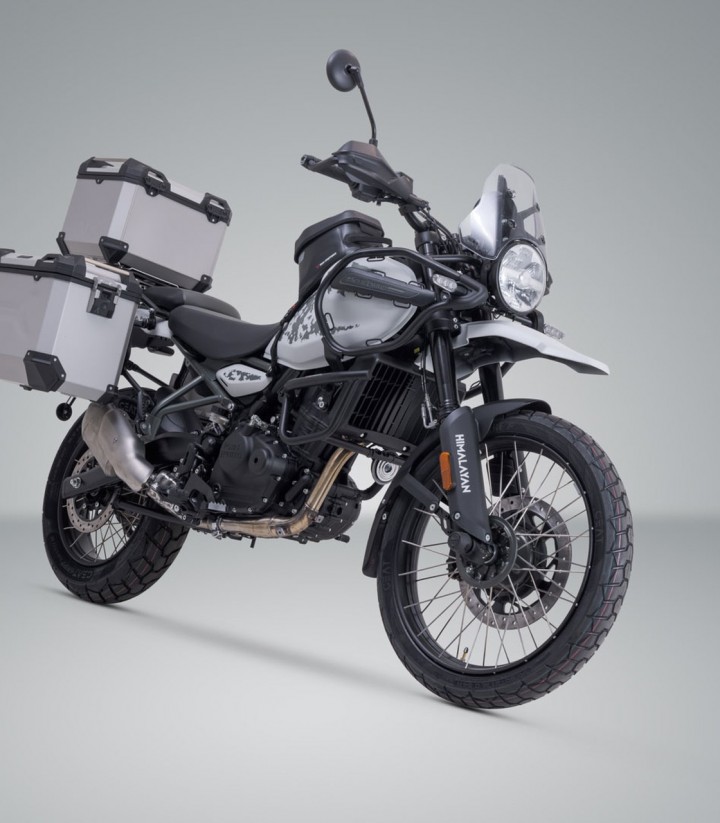 Set Seitenkoffer + Topcase 38 L TRAX ADV in Silber + Träger Royal Enfield Himalayan 450 (23) SW-MOTECH ADV.41.620.75000/S