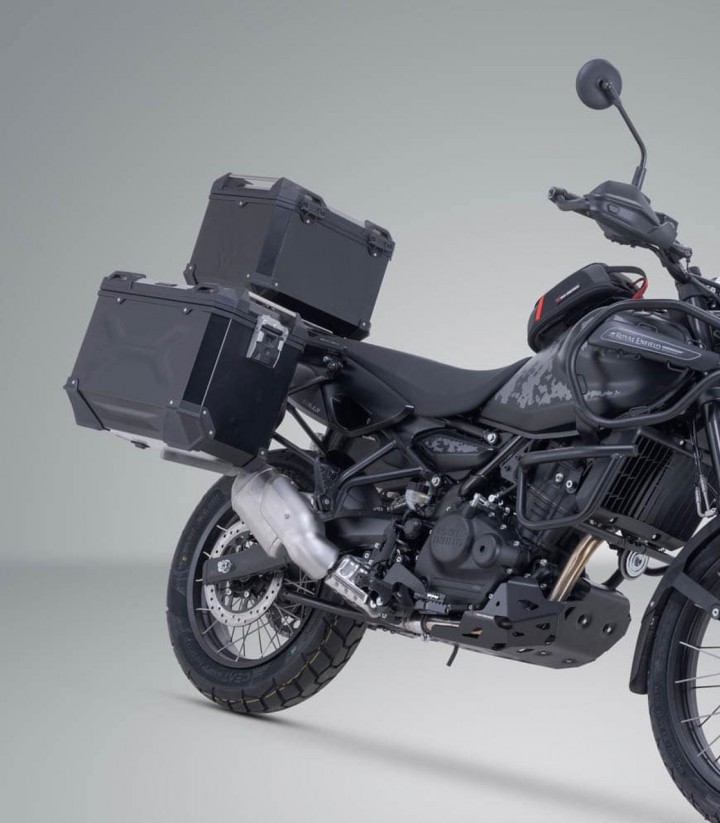 Pack Maletas Laterales + Baúl 38 L TRAX ADV en Negro + Soportes Royal Enfield Himalayan 450 Rally (25) SW-MOTECH ADV.41.620.7510