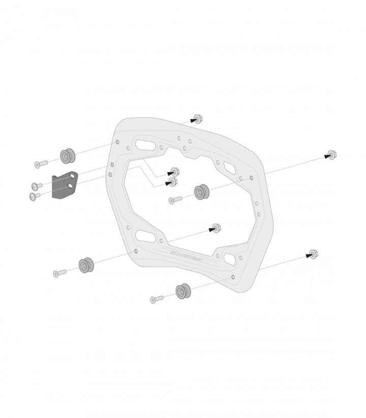 SW-MOTECH TRAX ADV Side Cases + 38 L Top Case Set with Carriers Royal Enfield Himalayan 450 Rally (25) ADV.41.620.75100/B
