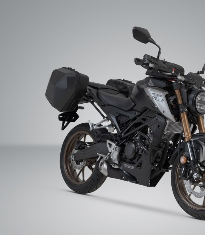 Seitenkoffer mit Träger URBAN ABS Schwarz 16,5/16,5 L Honda CB125R (CBF125NA) (17-24), CB300R (18) SW-MOTECH BC.HTA.01.906.30000