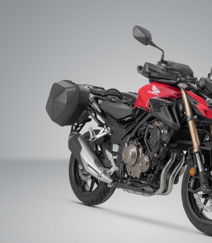 Seitenkoffer mit Träger URBAN ABS Schwarz 16,5/16,5 L Honda CB500 Hornet (23), CB500F (18-23), CBR500R (18-23) SW-MOTECH BC.HTA.