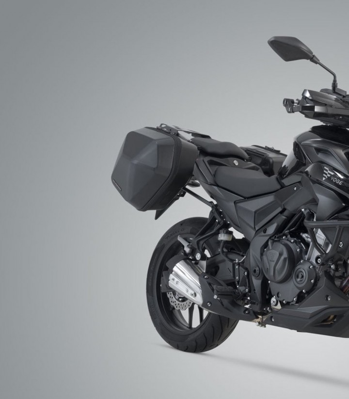 Maletas Laterales con Soporte URBAN ABS Negras 16,5/16,5 L VOGE 500R (19), R625 (25) SW-MOTECH BC.HTA.02.066.30000/B