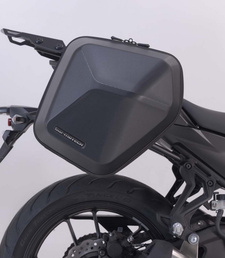 Maletas Laterales con Soporte URBAN ABS Negras 16,5/16,5 L VOGE 500R (19), R625 (25) SW-MOTECH BC.HTA.02.066.30000/B