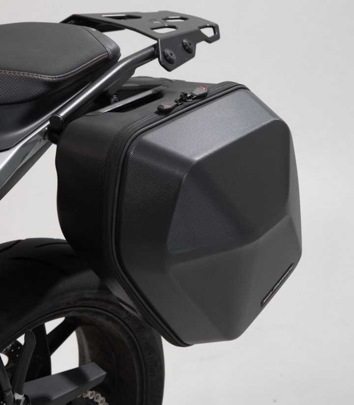 Seitenkoffer mit Träger URBAN ABS Schwarz 16,5/16,5 L KTM 790 Duke (18-19, 22), 890 Duke (20)/R (19-20) SW-MOTECH BC.HTA.04.641.