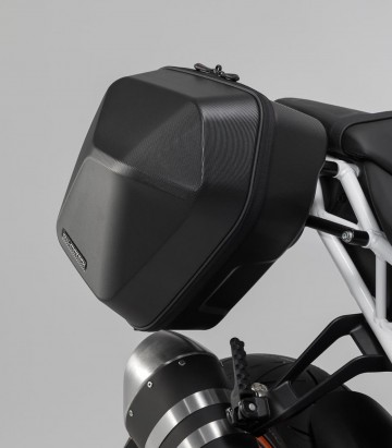 SW-MOTECH URBAN ABS 16,5/16,5 L Side Cases with Carrier for KTM 1290 Super Duke R (13-19) Black BC.HTA.04.881.30000/B