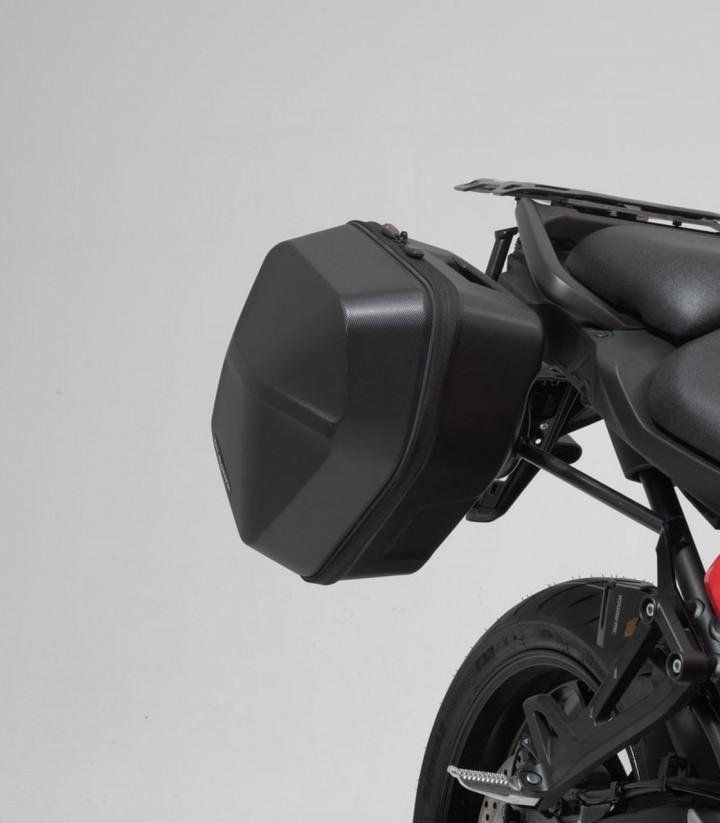 Maletas Laterales con Soporte URBAN ABS Negras 16,5/16,5 L Yamaha Tracer 9 (20-24) SW-MOTECH BC.HTA.06.921.30000/B