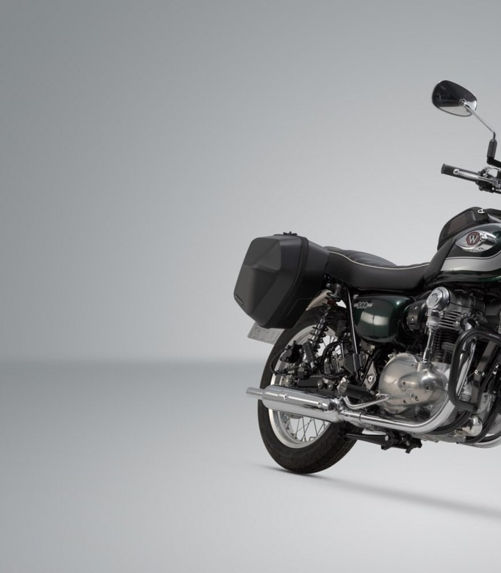 Maletas Laterales con Soporte URBAN ABS Negras 16,5/16,5 L Kawasaki W 650 (99-06), W800 (11-16, 18, 20) SW-MOTECH BC.HTA.08.933.