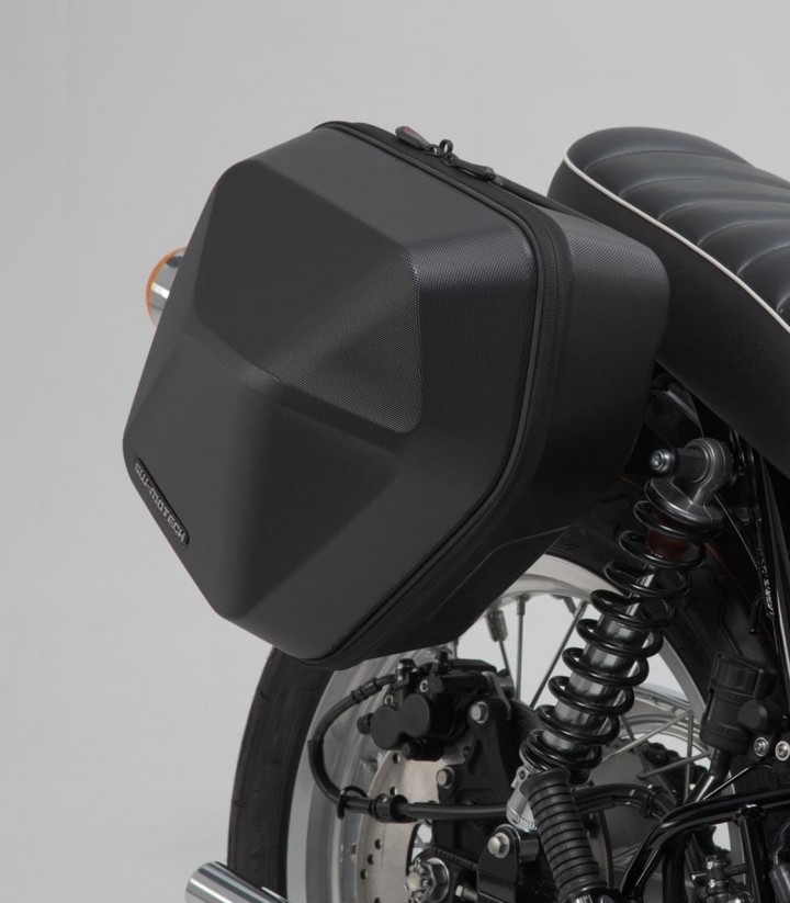 Maletas Laterales con Soporte URBAN ABS Negras 16,5/16,5 L Kawasaki W 650 (99-06), W800 (11-16, 18, 20) SW-MOTECH BC.HTA.08.933.